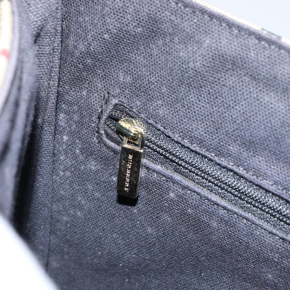 BURBERRY Nova Check Shoulder Bag PVC Beige Gold Auth 153196