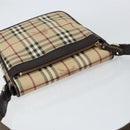 BURBERRY Nova Check Shoulder Bag PVC Beige Gold Auth 153196-6