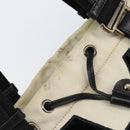 SAINT LAURENT Kahala Tote Bag Canvas Beige Gold 123435 Auth 153197-14