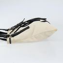 SAINT LAURENT Kahala Tote Bag Canvas Beige Gold 123435 Auth 153197-5