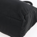 PRADA Hand Bag Nylon Black Silver Auth 153198-14