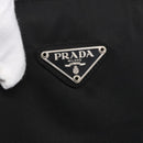 PRADA Hand Bag Nylon Black Silver Auth 153198-17