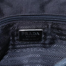 PRADA Hand Bag Nylon Black Silver Auth 153198-18