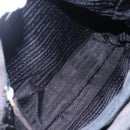 PRADA Hand Bag Nylon Black Silver Auth 153198-11