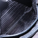 PRADA Hand Bag Nylon Black Silver Auth 153198-21