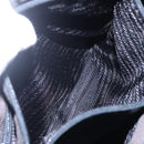 PRADA Hand Bag Nylon Black Silver Auth 153198-22