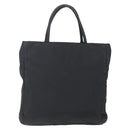 PRADA Hand Bag Nylon Black Silver Auth 153198-2
