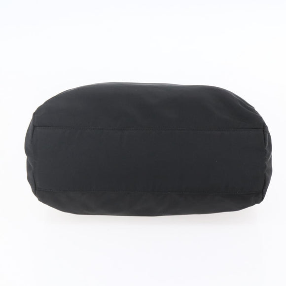 PRADA Hand Bag Nylon Black Silver Auth 153198