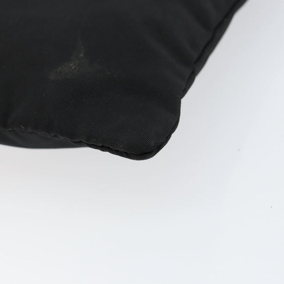 PRADA Shoulder Bag Nylon Black Silver Auth 153208