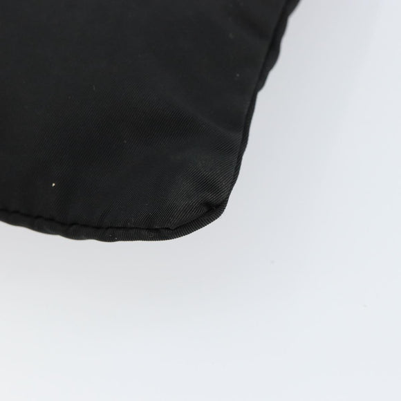 PRADA Shoulder Bag Nylon Black Silver Auth 153208