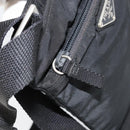 PRADA Shoulder Bag Nylon Black Silver Auth 153208-20