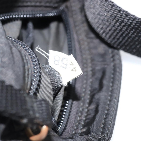 PRADA Shoulder Bag Nylon Black Silver Auth 153208