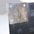 CHANEL Choco Bar Chain Shoulder Bag patent Black Silver CC Auth 153210-18