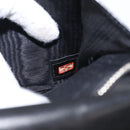 CHANEL Choco Bar Chain Shoulder Bag patent Black Silver CC Auth 153210-23