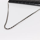 CHANEL Choco Bar Chain Shoulder Bag patent Black Silver CC Auth 153210-7