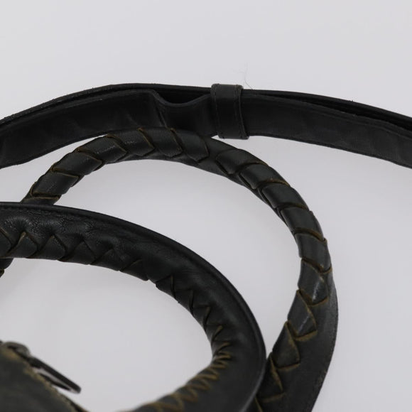 BOTTEGA VENETA INTRECCIATO Hand Bag Leather 2way Black Auth 153214