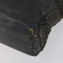 BOTTEGA VENETA INTRECCIATO Hand Bag Leather 2way Black Auth 153214-10