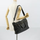 BOTTEGA VENETA INTRECCIATO Hand Bag Leather 2way Black Auth 153214-24