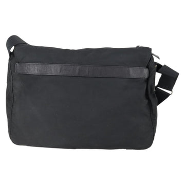PRADA Shoulder Bag Nylon Black Silver Auth 153216 - 0