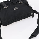 PRADA Shoulder Bag Nylon Black Silver Auth 153216-6