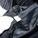 PRADA Shoulder Bag Nylon Black Silver Auth 153217-12