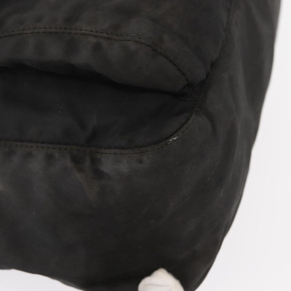 PRADA Shoulder Bag Nylon Black Silver Auth 153218