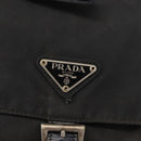 PRADA Shoulder Bag Nylon Black Silver Auth 153218-18