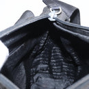 PRADA Shoulder Bag Nylon Black Silver Auth 153218-22