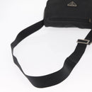 PRADA Shoulder Bag Nylon Black Silver Auth 153218-7