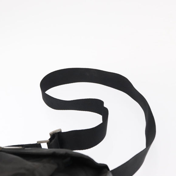 PRADA Shoulder Bag Nylon Black Silver Auth 153218