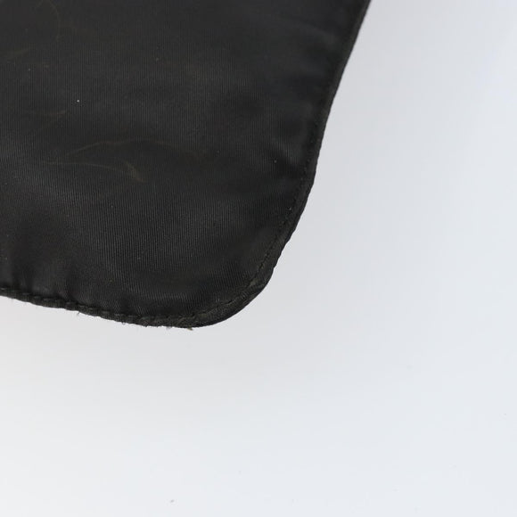 PRADA Shoulder Bag Nylon Black Silver Auth 153219