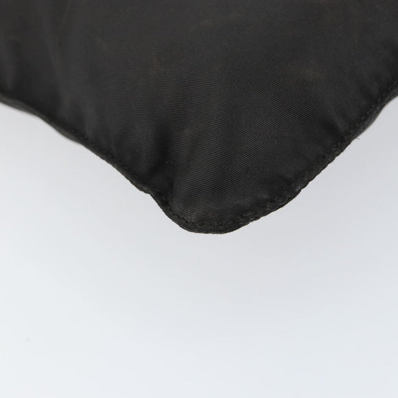 PRADA Shoulder Bag Nylon Black Silver Auth 153219