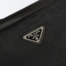 PRADA Shoulder Bag Nylon Black Silver Auth 153219-17