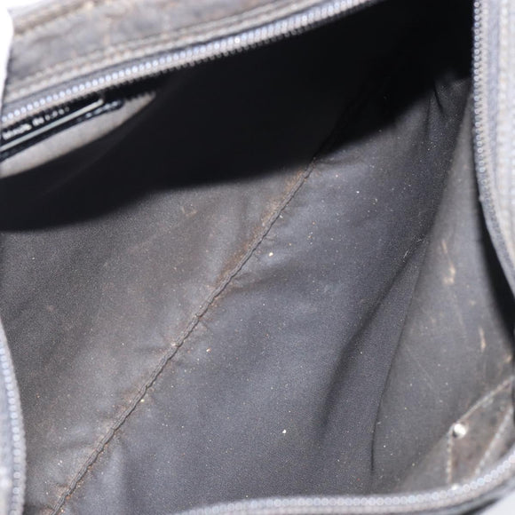 PRADA Shoulder Bag Nylon Black Silver Auth 153219