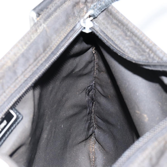 PRADA Shoulder Bag Nylon Black Silver Auth 153219