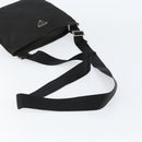 PRADA Shoulder Bag Nylon Black Silver Auth 153219-7