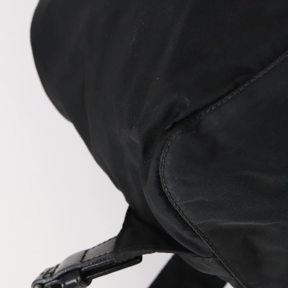 PRADA Backpack Nylon Black Silver Auth 153220