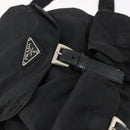 PRADA Backpack Nylon Black Silver Auth 153220-20