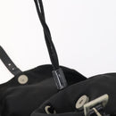 PRADA Backpack Nylon Black Silver Auth 153220-10