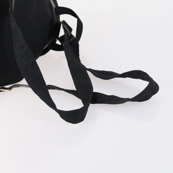 PRADA Backpack Nylon Black Silver Auth 153220