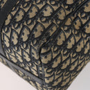 Christian Dior Trotter Canvas Boston Bag Black Silver Auth 153223-12