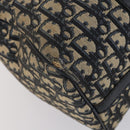 Christian Dior Trotter Canvas Boston Bag Black Silver Auth 153223-13