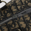 Christian Dior Trotter Canvas Boston Bag Black Silver Auth 153223-14