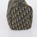Christian Dior Trotter Canvas Boston Bag Black Silver Auth 153223-4