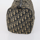 Christian Dior Trotter Canvas Boston Bag Black Silver Auth 153223-5