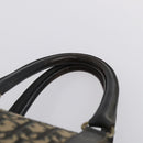 Christian Dior Trotter Canvas Boston Bag Black Silver Auth 153223-8