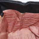 PRADA ribbon Hand Bag Nylon Leather Black Gold Auth 153236-18