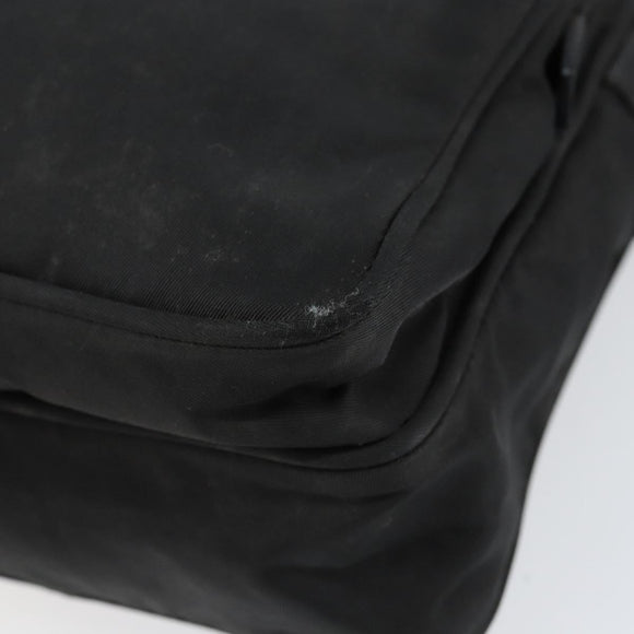 PRADA Shoulder Bag Nylon Black Silver Auth 153237