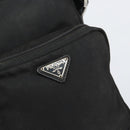 PRADA Shoulder Bag Nylon Black Silver Auth 153237-17