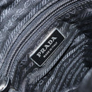 PRADA Shoulder Bag Nylon Black Silver Auth 153237-18